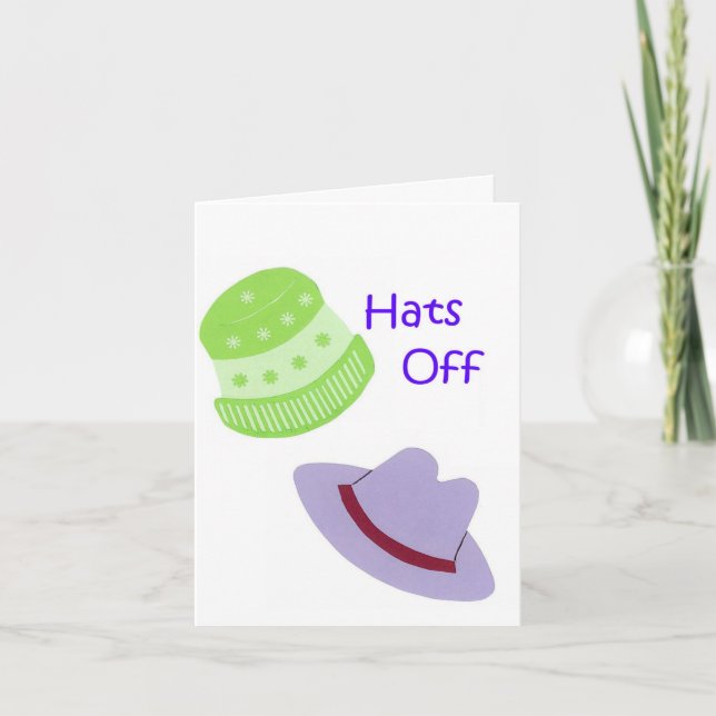 Cartão Hats Off Notecard (Frente)