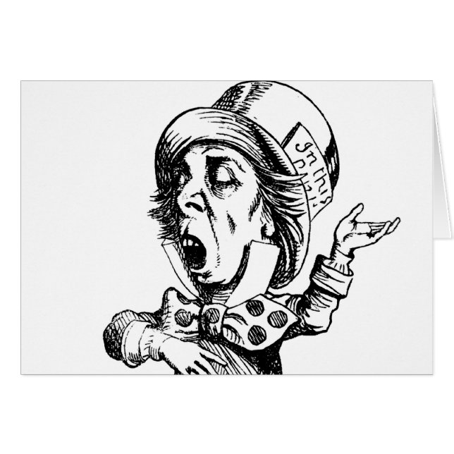 Cartão Hatter louco (Frente Horizontal)