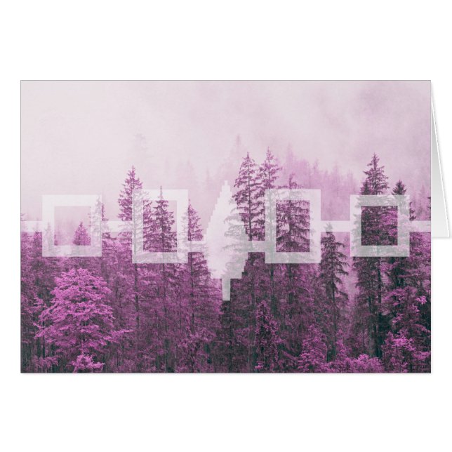 Cartão Haudenosaunee Misty Forest Flag Card (Frente Horizontal)
