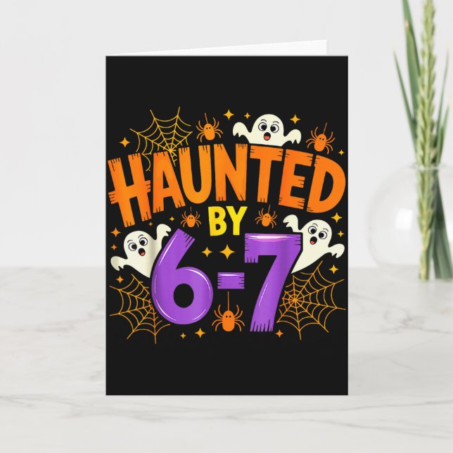 Cartão Haunted By 67 Funny Six Seven Meme Soky Ghost Hall (Frente)