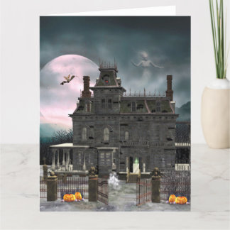 Cartão Haunted Halloween House 1