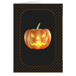 Cartão Haunting Halloween Jack-O-Lantern