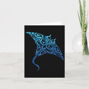Cartão Havaiano Manta Ray Tribal Polynésia Tatuagem Pacif