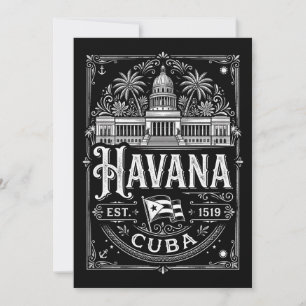 Cartão Havana Antiga Cuba Viagem Patrimônio