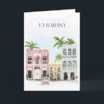 Cartão Havana Cuba Greeting Card<br><div class="desc">Havana is a city of contrasts. La Habana is the capital of Cuba, and it has a flavor all its own. The architecture varies from Spanish colonial to rural homesteads. There are many museums, theaters and other attractions in this diverse city. Residents love to dance at night with live music...</div>