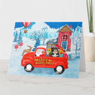 Cartão Havanês Dog Christmas Delivery Truck Snow