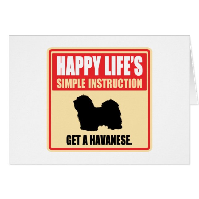 Cartão Havanese (Frente Horizontal)