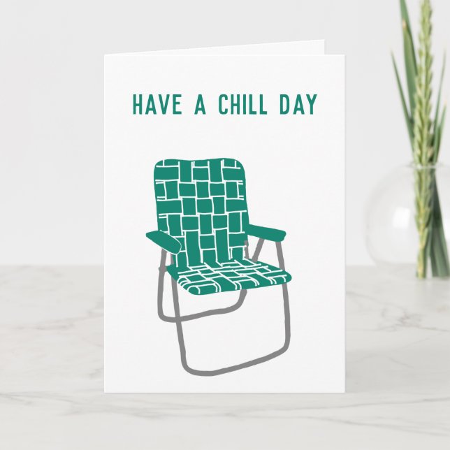 Cartão Have a Chill Birthday Retro Lawn Chair Birthday (Frente)