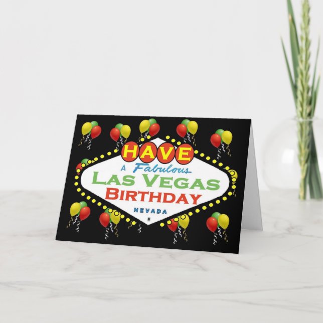 Cartão Have A Fabulous Las Vegas Birthday Card! (Frente)