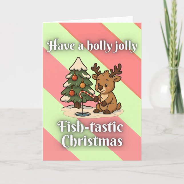 Cartão Have a holly jolly fish-tastic Christmas Card (Frente)