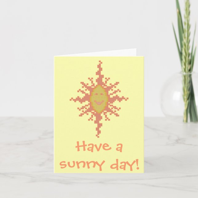 Cartão Have a sunny day! Sunburst Notecard (Frente)