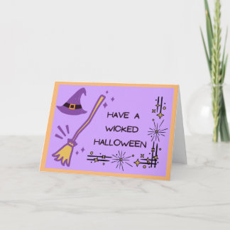 Cartão Have a Wicked Halloween - Purple Card