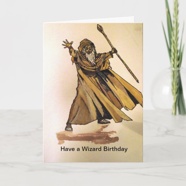 Cartão Have a Wizard Birthday card (Frente)