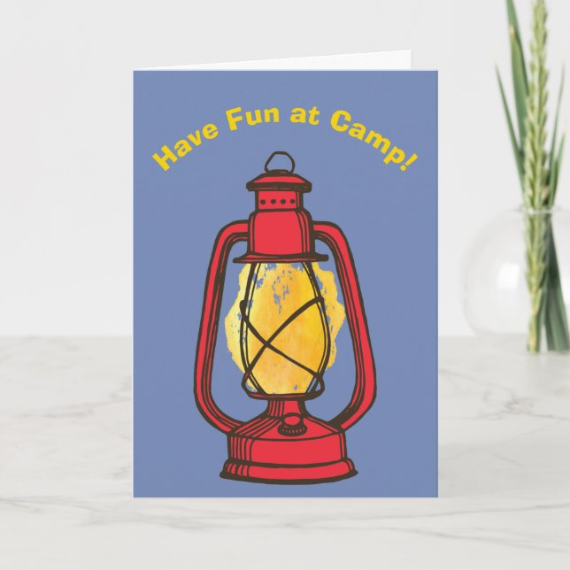 Cartão Have Fun At Camp Red Lantern Greeting Card (Frente)