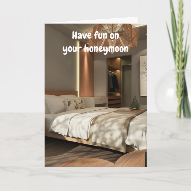 Cartão Have fun on your honeymoon. (Frente)