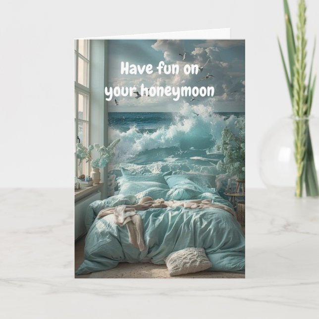 Cartão Have fun on your honeymoon. (Frente)