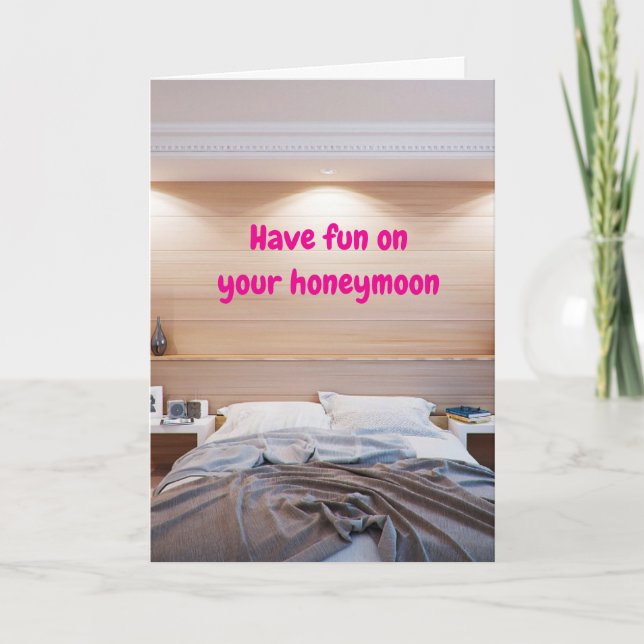 Cartão Have fun on your honeymoon. (Frente)