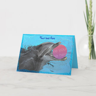 Cartão Have fun with a dolphin (template 2)