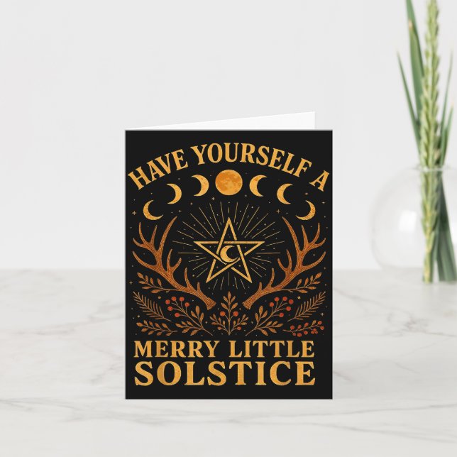 Cartão Have Yourself A Merry Little Solstice Witchcore  (Frente)