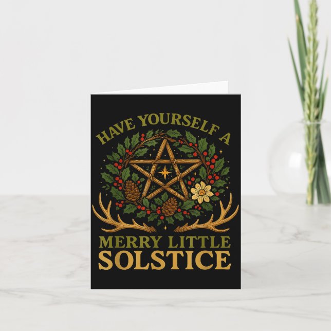Cartão Have Yourself A Merry Little Solstice Witchcore  (Frente)