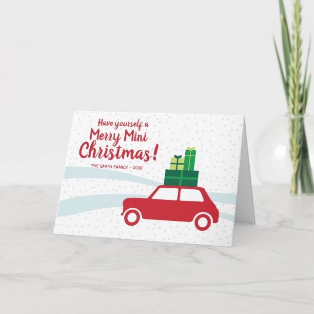 Cartão Have yourself a Merry Mini Christmas Holiday (Frente)