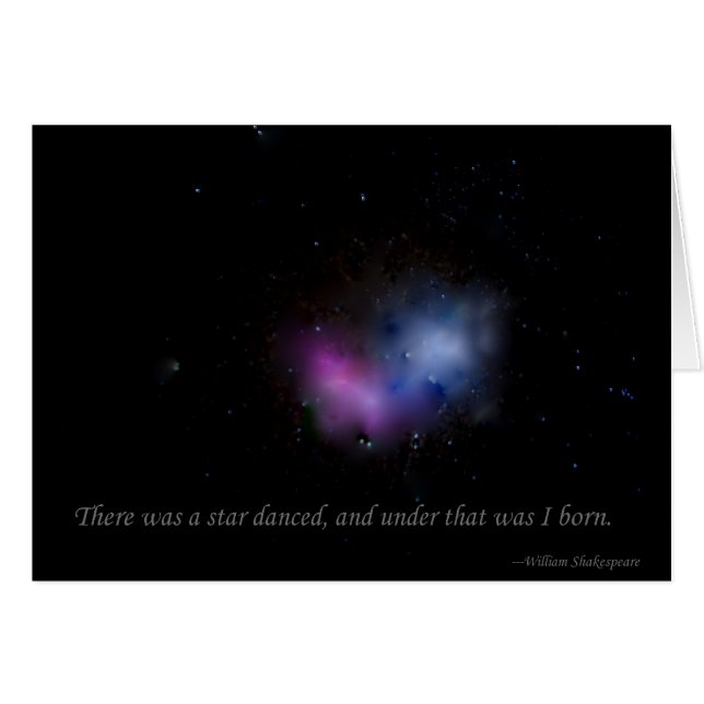 Cartão Havia uma estrela dançada (Frente Horizontal)