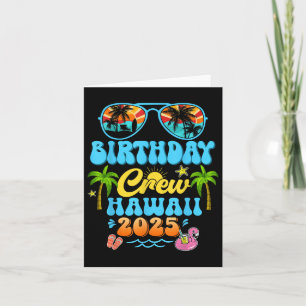 Cartão Hawaii Birthday Crew Vacation Cruise 2025 Summer G