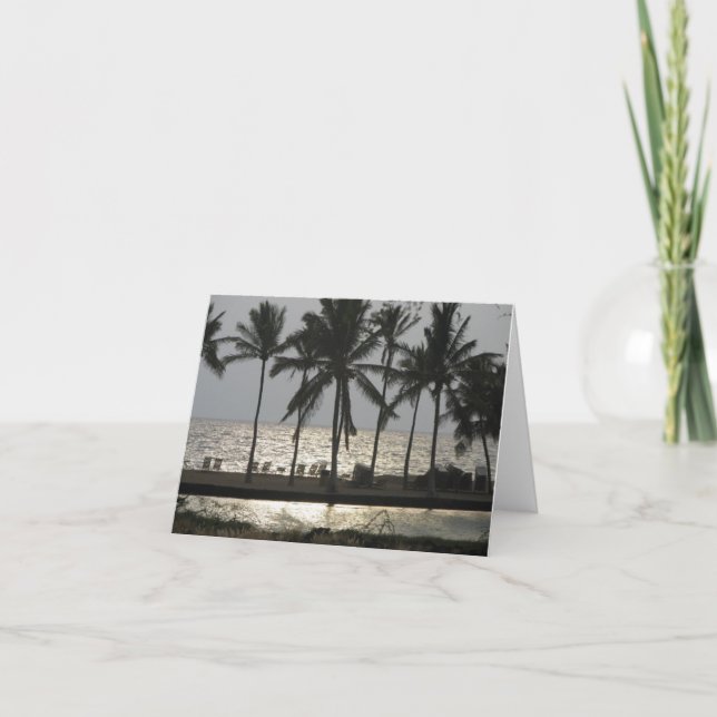 Cartão Hawaii Sunset Landscape Note Card (Frente)