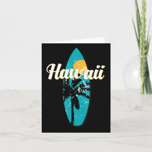 Cartão Hawaii Surfing Aloha Vintage Retro Surfboard Beach