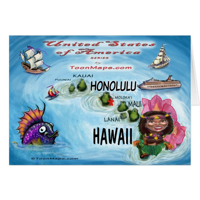 Cartão Hawaii USA Card (Frente Horizontal)