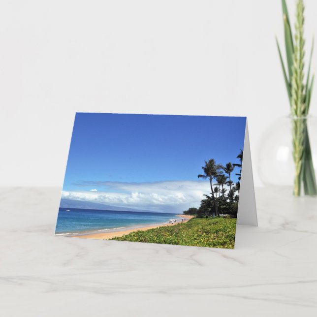 Cartão Hawaiian Beach Day Card (Frente)