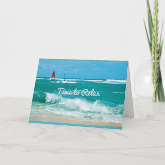 Cartão Hawaiian Ocean Waves Birthday