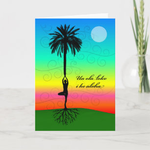 Cartão Hawaiian Proverb, Love dá vida no interior.