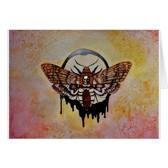 Cartão Hawk Moth, Chefe da Morte (Frente Horizontal)