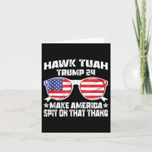 Cartão Hawk Tuah Funny Viral Humor Meme Girl 24 Tua