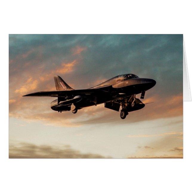 Cartão Hawker Hunter (Frente Horizontal)