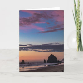 Cartão Haystack Rock - Sunset Into Dusk