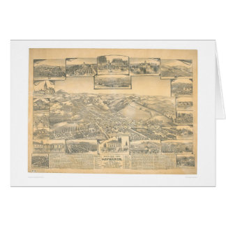 Cartão Hayward, mapa panorâmico do CA (0696A)