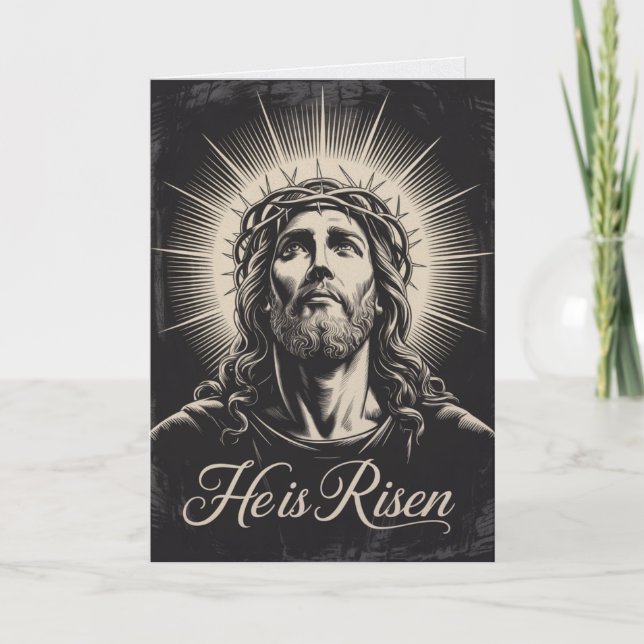 Cartão He Is Risen Easter Bulk Cards Church Greeting (Frente)
