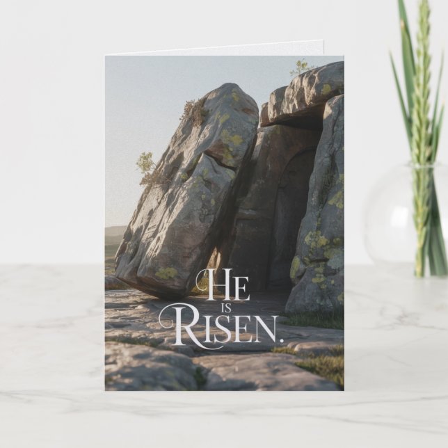 Cartão He Is Risen Easter Bulk Church Greeting Cards (Frente)