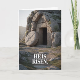Cartão He Is Risen Empty Tomb Christian Easter Card