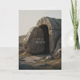 Cartão He Is Risen Happy Easter Bulk Church Greeting Card