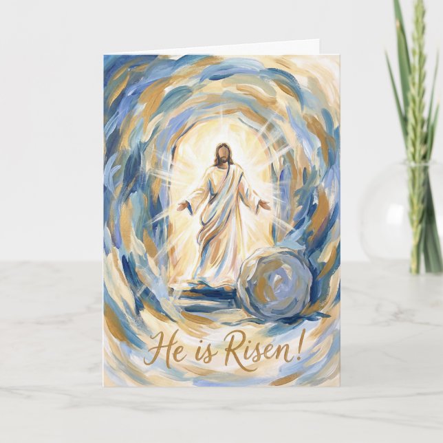 Cartão He Is Risen in Glory Easter Card (Frente)