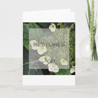 Cartão He Restores My Soul - Psalm 23 Encouragement Card