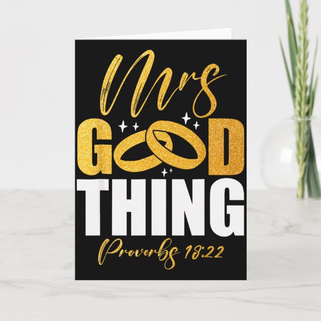 Cartão He Who Finds A Wife Finds A Good Thing Christian M (Frente)