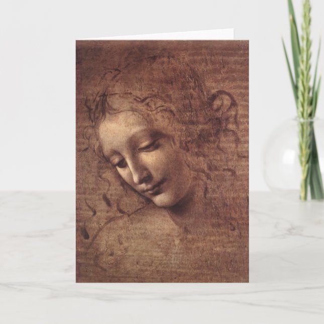 Cartão Head of a Young Woman with Tousled Hair (Frente)