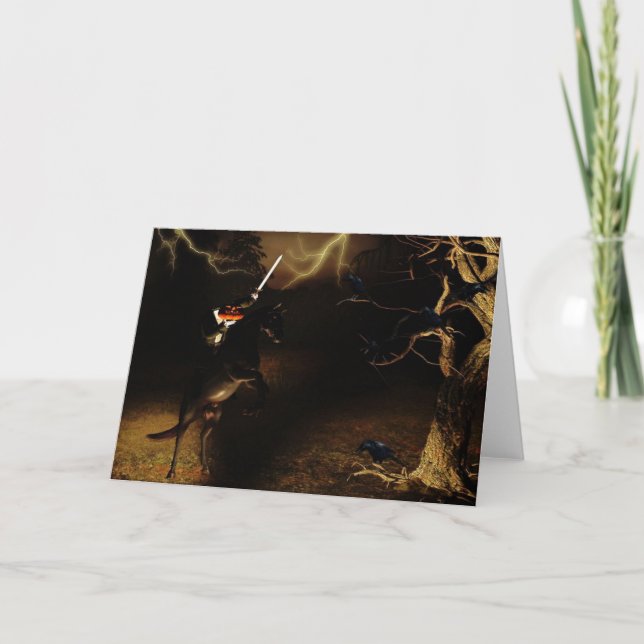 Cartão Headless horseman Halloween card (Frente)