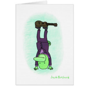 Cartão Headstand do Ukulele