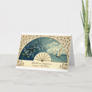 Cartão Health & Happiness Birthday Repro Vintage 1912