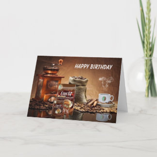 Cartão Healthy Coffee HAPPY BIRTHDAY Greeting Card